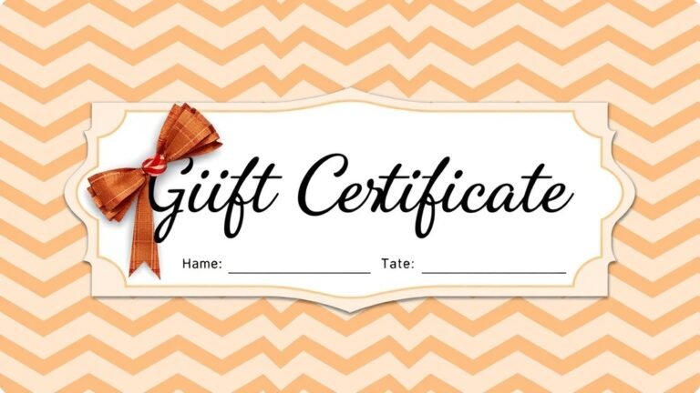 chevron gift certificate