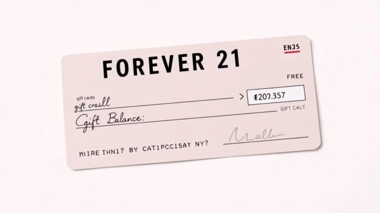gift card forever 21 check balance